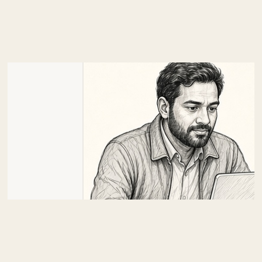 Raja - line drawing portrait